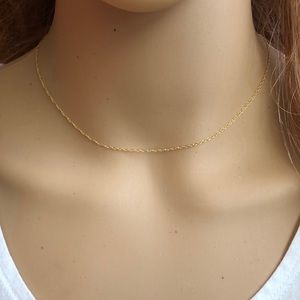 14K Solid Gold Dainty Rope Chain/Necklace